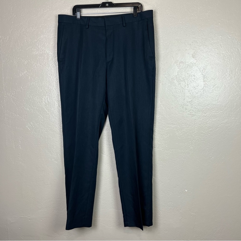 5/$30 Haggar clothing men tailored fit men‎ navy blue pants size 38X32 - Picture 14 of 15
